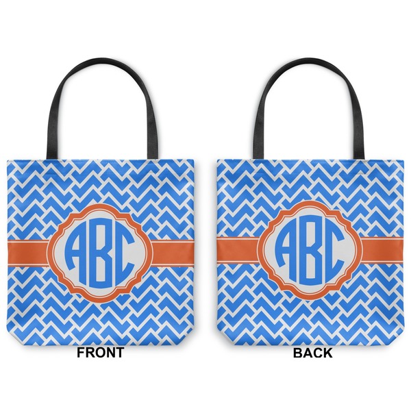 Zigzag Canvas Tote - Front and Back