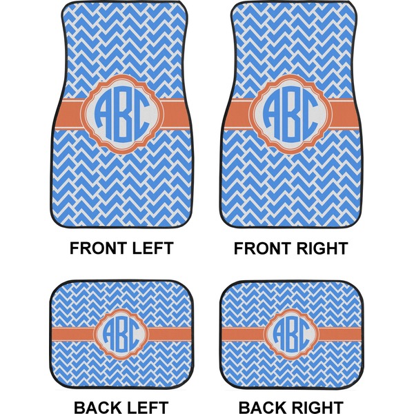 Zigzag Car Floor Mats Set (2F + 2B)