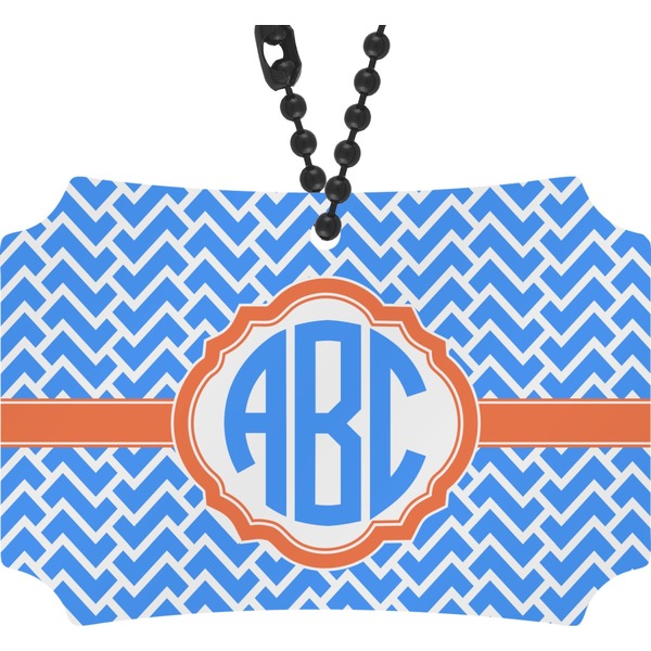 Custom Zigzag Rear View Mirror Ornament (Personalized)