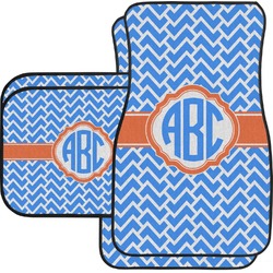Zigzag Car Floor Mats Set - 2 Front & 2 Back (Personalized)