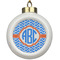 Zigzag Ceramic Ball Ornament (Personalized)