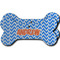 Zigzag Ceramic Dog Ornament - Front & Back w/ Monogram