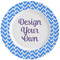 Zigzag Ceramic Dinner Plates (Set of 4) (Personalized)