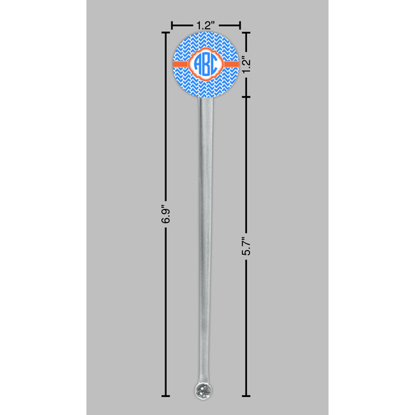 Zigzag Clear Plastic 7" Stir Stick - Round - Dimensions