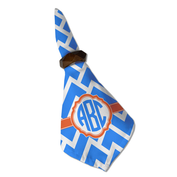 Zigzag Cloth Napkins - Personalized Dinner (Folded in Ring) (MAIN)
