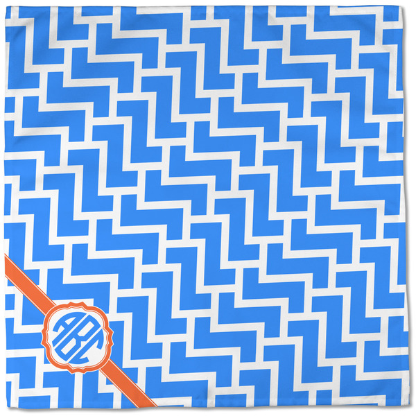 Zigzag Cloth Napkins - Personalized Dinner (Full Open)