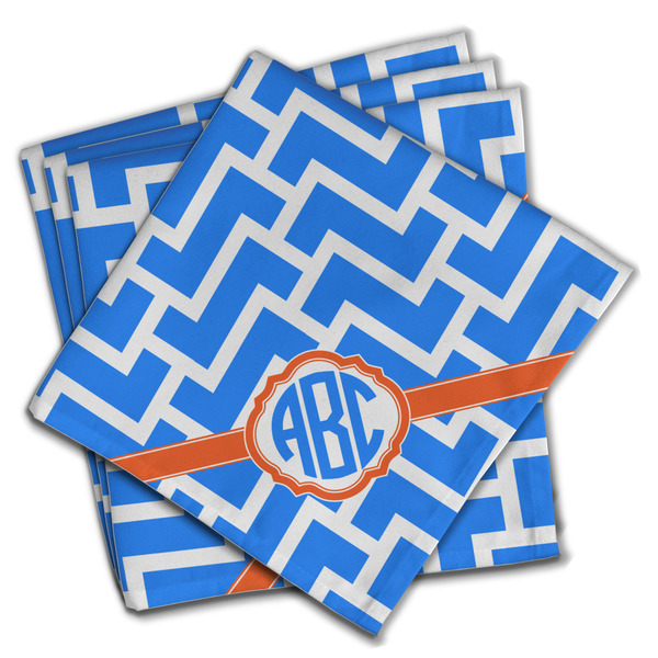 Zigzag Cloth Napkins - Personalized Dinner (PARENT MAIN Set of 4)