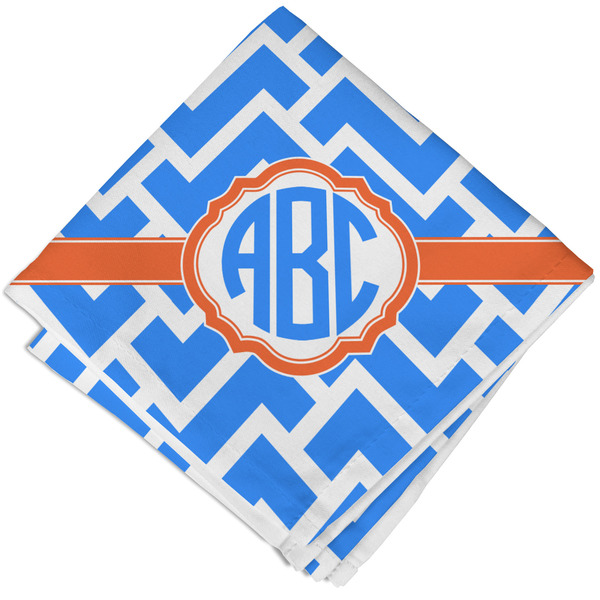 Custom Zigzag Cloth Napkin w/ Monogram