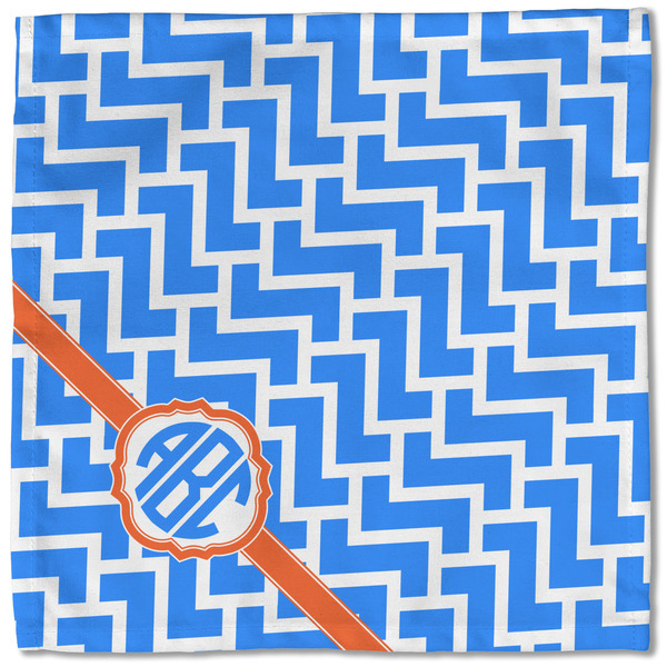 Zigzag Cloth Napkins - Personalized Lunch (Single Full Open)