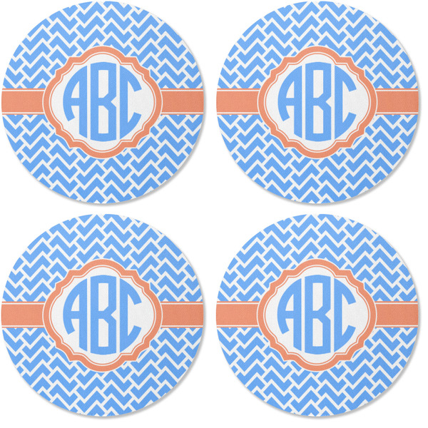 Zigzag Coaster Round Rubber Back - Apvl