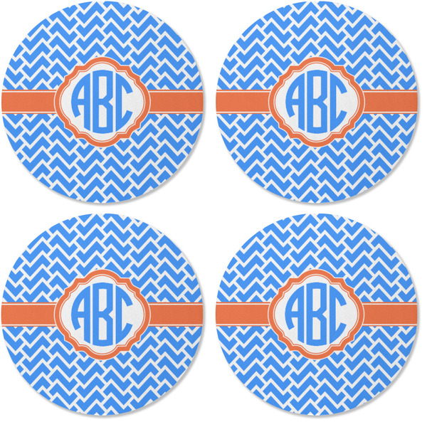 Zigzag Coaster Round Rubber Back - Apvl