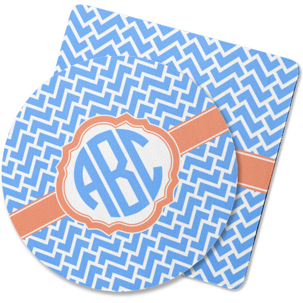 Custom Zigzag Rubber Backed Coaster (Personalized)