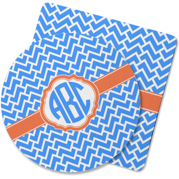 Custom Zigzag Rubber Backed Coaster (Personalized)
