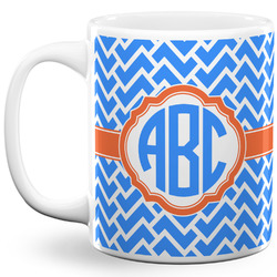 Zigzag 11 Oz Coffee Mug - White (Personalized)