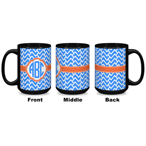 Zigzag Coffee Mug - 15 oz - Black APPROVAL