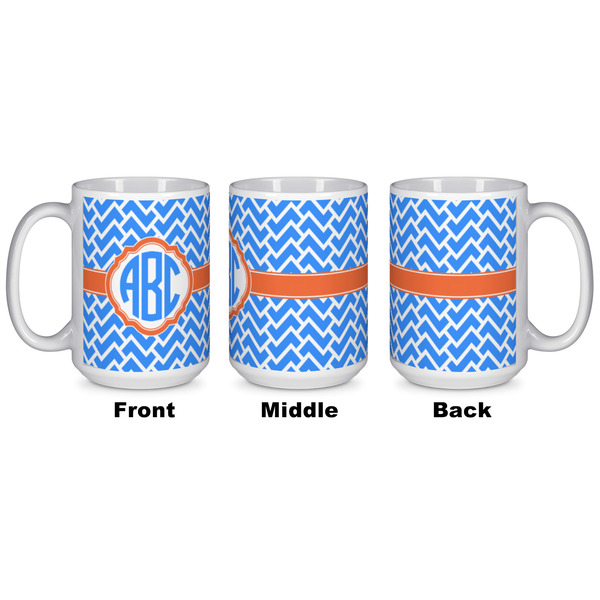 Zigzag Coffee Mug - 15 oz - White APPROVAL