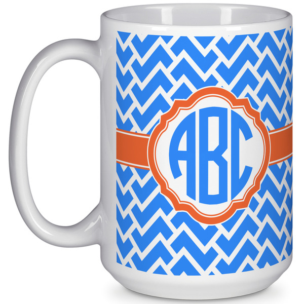 Custom Zigzag 15 Oz Coffee Mug - White (Personalized)