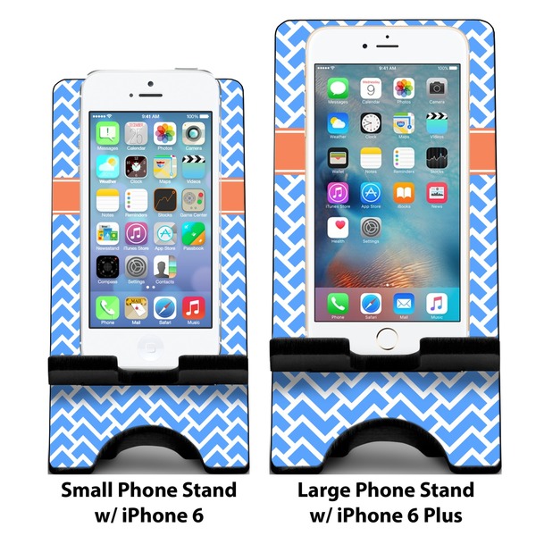 Zigzag Compare Phone Stand Sizes - with iPhones