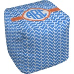 Zigzag Cube Pouf Ottoman (Personalized)
