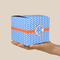 Zigzag Cube Favor Gift Box - On Hand - Scale View