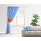 Zigzag Curtain With Window and Rod - in Room Matching Pillow