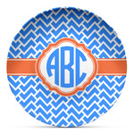 Zigzag Microwave Safe Plastic Plate - Composite Polymer (Personalized)