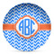 Zigzag Microwave Safe Plastic Plate - Composite Polymer (Personalized)