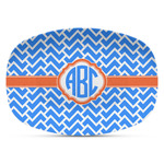 Zigzag Plastic Platter - Microwave & Oven Safe Composite Polymer (Personalized)