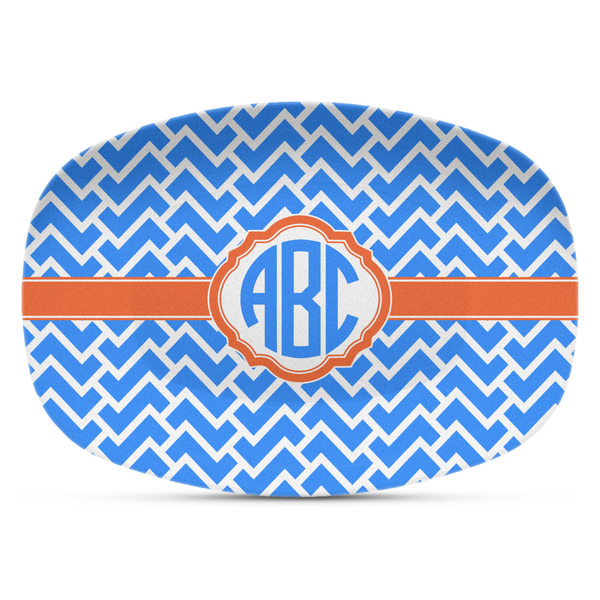 Custom Zigzag Plastic Platter - Microwave & Oven Safe Composite Polymer (Personalized)