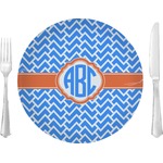 Zigzag 10" Glass Lunch / Dinner Plates - Single or Set (Personalized)