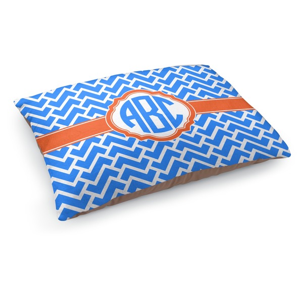 Custom Zigzag Dog Bed - Medium w/ Monogram