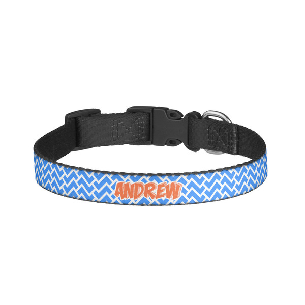 Custom Zigzag Dog Collar - Large (Personalized)