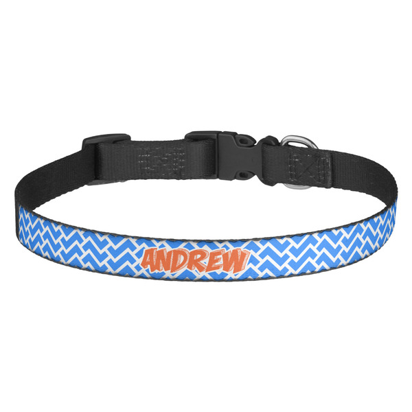 Custom Zigzag Dog Collar - Medium (Personalized)