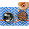 Zigzag Dog Food Mat - Small w/ Monogram