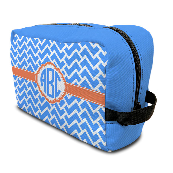 Custom Zigzag Toiletry Bag / Dopp Kit (Personalized)