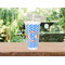 Zigzag Double Wall Tumbler with Straw Lifestyle