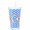 Zigzag Double Wall Tumbler with Straw (Personalized)