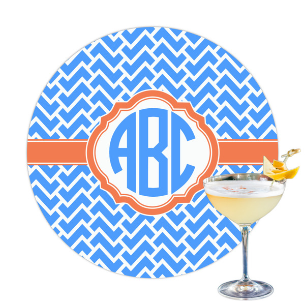 Custom Zigzag Printed Drink Topper (Personalized)
