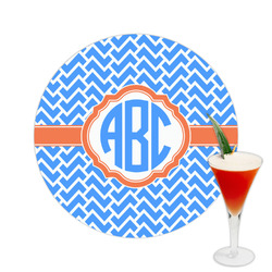 Zigzag Printed Drink Topper -  2.5" (Personalized)