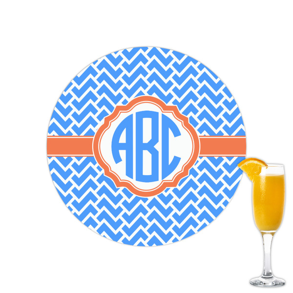 Custom Zigzag Printed Drink Topper - 2.15" (Personalized)