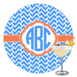 Zigzag Printed Drink Topper - 3.5" (Personalized)