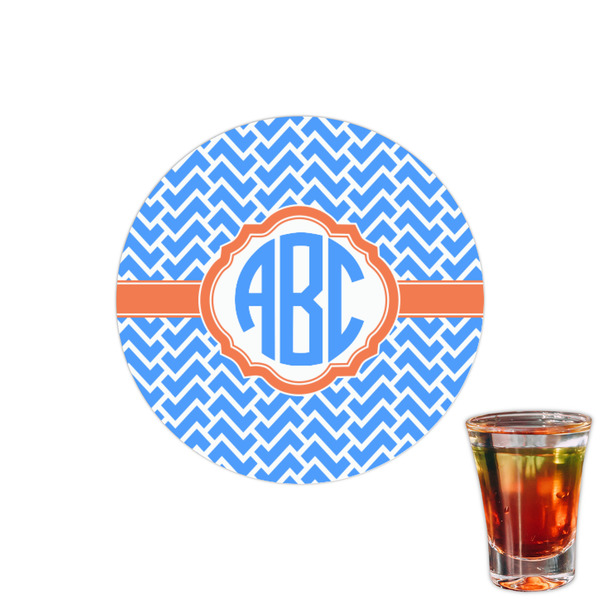 Custom Zigzag Printed Drink Topper - 1.5" (Personalized)
