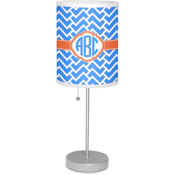 Custom Zigzag 7" Drum Lamp with Shade Linen (Personalized)
