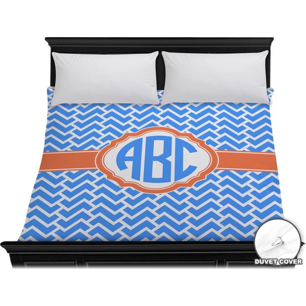 Custom Zigzag Duvet Cover - King (Personalized)