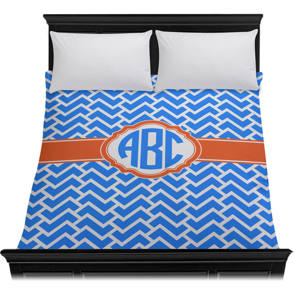 Zigzag Duvet Cover - Queen - On Bed - No Prop