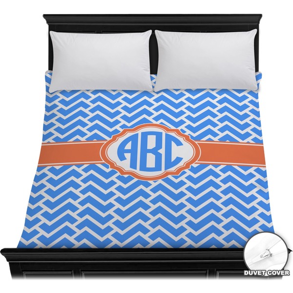 Custom Zigzag Duvet Cover - Full / Queen (Personalized)