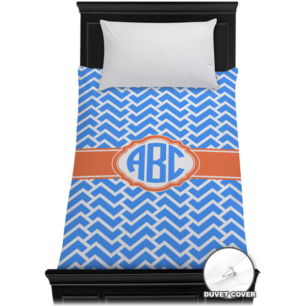 Custom Zigzag Duvet Cover - Twin XL (Personalized)