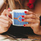 Zigzag Espresso Cup - 6oz (Double Shot) LIFESTYLE (Woman hands cropped)