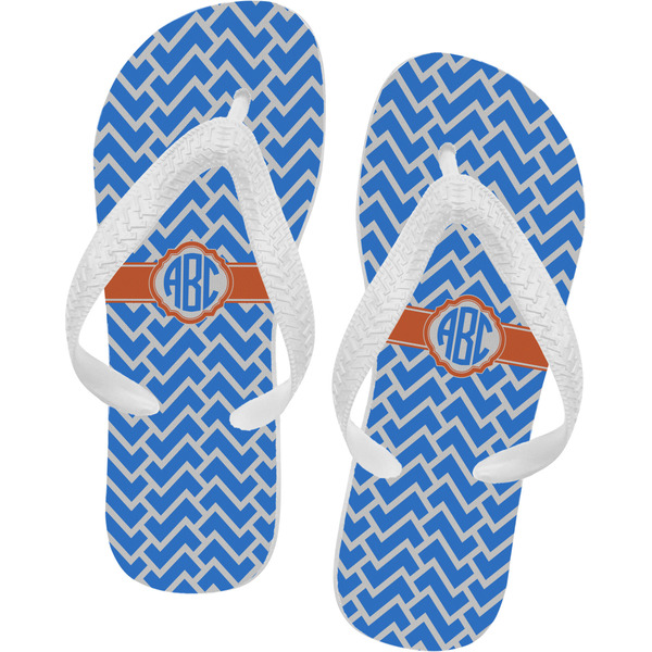 Custom Zigzag Flip Flops - Large (Personalized)