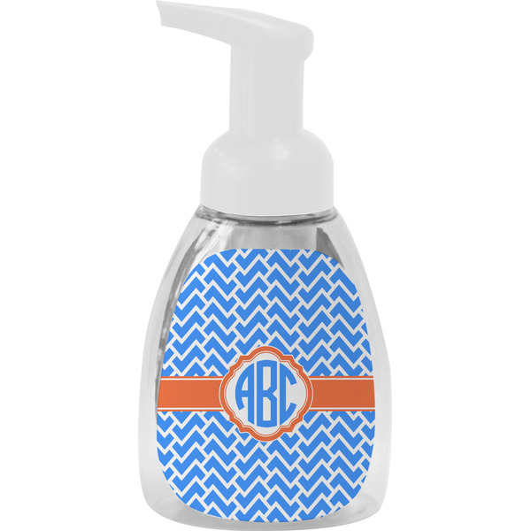 Custom Zigzag Foam Soap Bottle - White (Personalized)